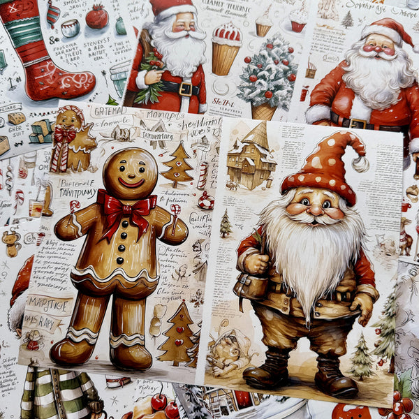 20PCS Retro Christmas background paper