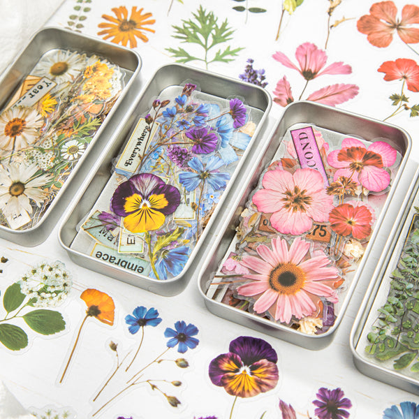 50PCS Dried flower manual series sticker