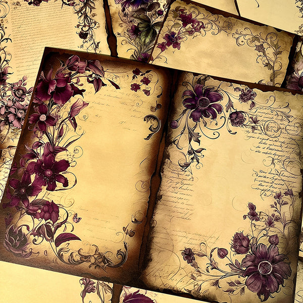 10PCS Classical pattern background paper