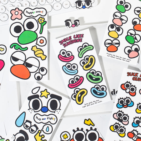 2PCS Mood magnifying glass Series sticker