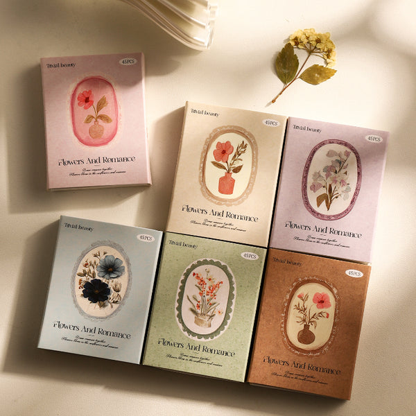 45PCS The Serene Flower Series sticker