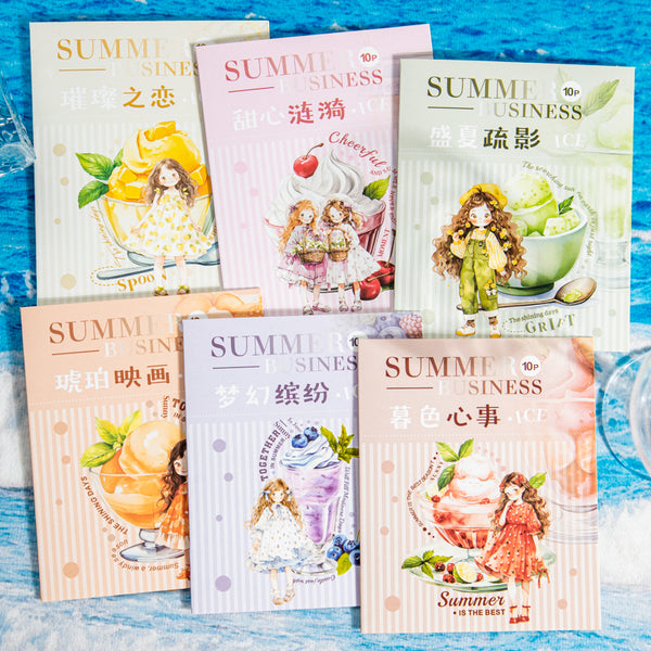 10PCS Summer Business Series sticker