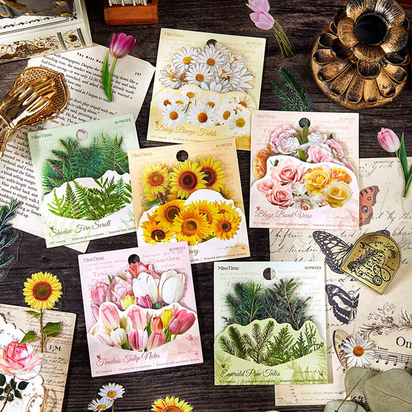 30PCS Plant Stories Series sticker
