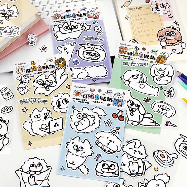 2PCS PUPU DAILYDIY series Sticker