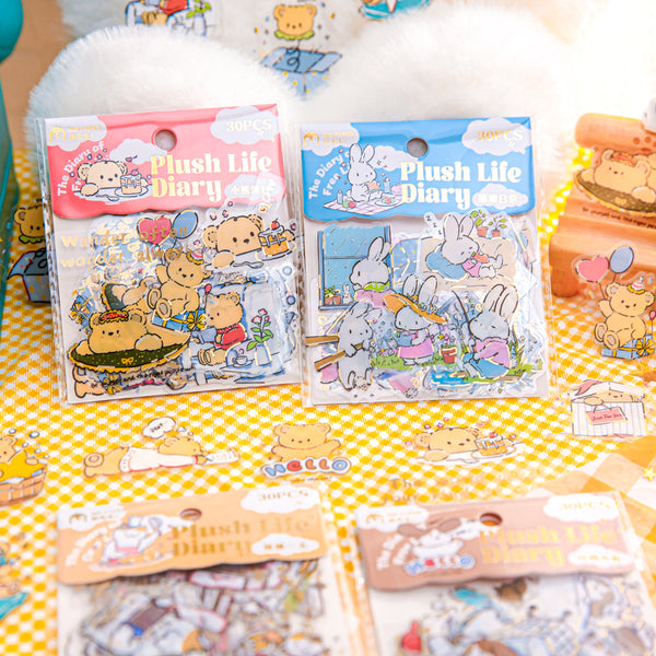 30PCS Plush Life Diary Series sticker
