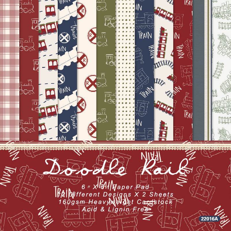 Plastic Rails Paper 24PCS Doodle Rail material paper – LBLYXIR