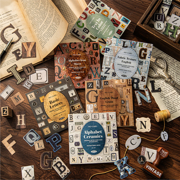 52PCS Letter Exhibition Room Series sticker