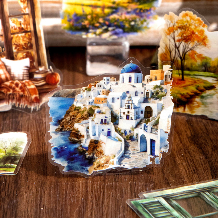 Sticker Beautiful View Out Window 30PCS Colorful window view series sticker – LBLYXIR