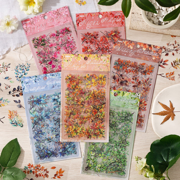 6PCS Mountain Field Notes Series sticker