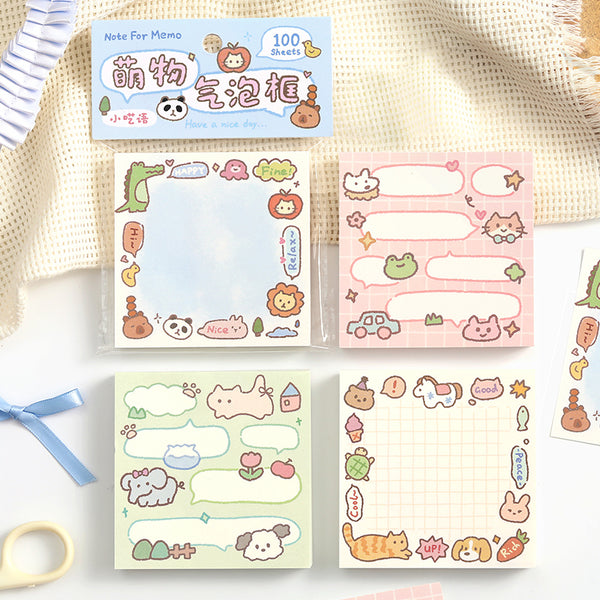 100PCS Cute bubble frame series note paper