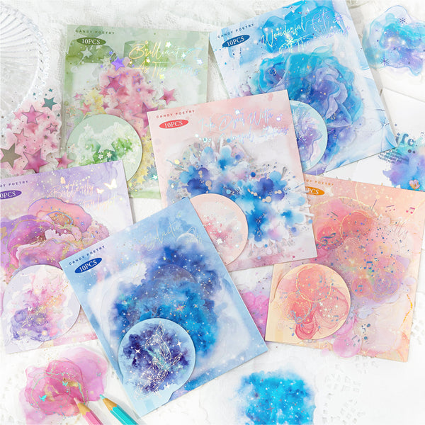 10PCS Streamer colorful series sticker