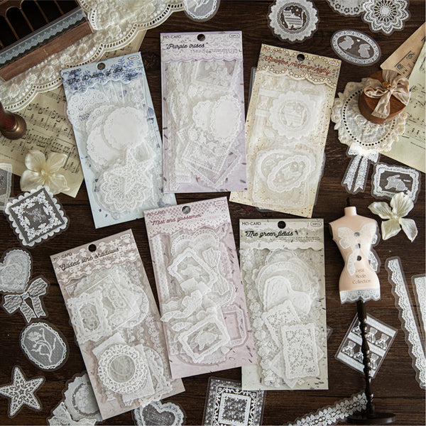 30PCS Lace Story Series sticker