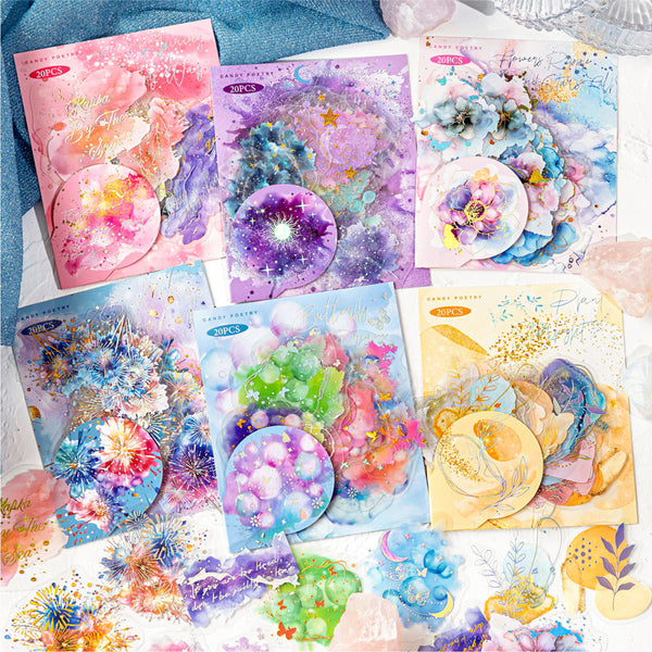 20PCS Flowing Light Dream Series sticker