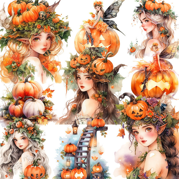 12PCS Pumpkin house sticker