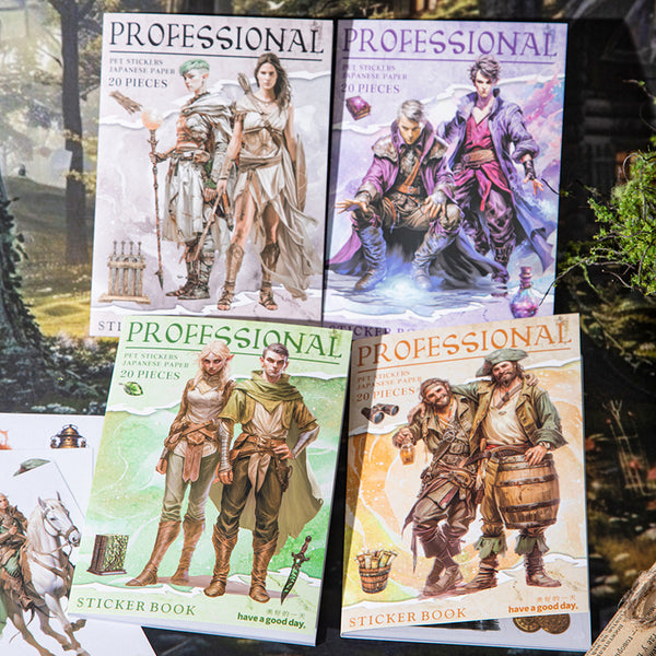 20PCS Fantasy Professional Notes Series sticker book