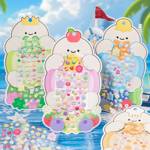 1PCS Little turtle hugs series sticker