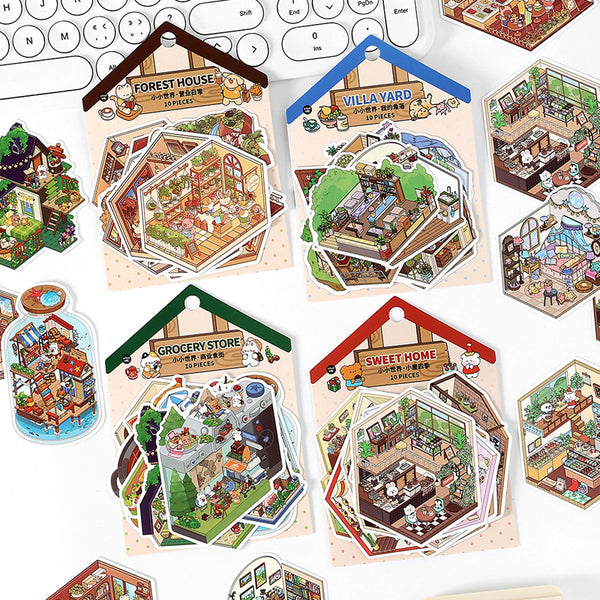 10PCS The Little World Series sticker
