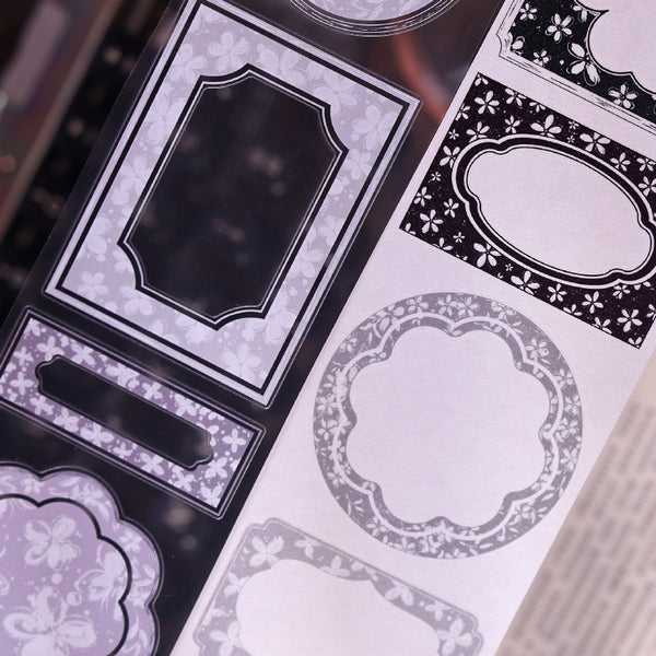 Whole Roll 6cm*6m Flower Frame Die Cutting Washi/PET Tape