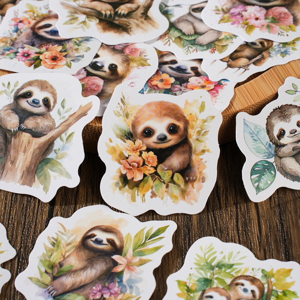 46PCS Sloth slowly series sticker