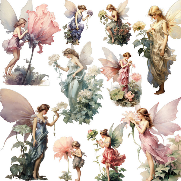 16PCS Flower Fairy sticker