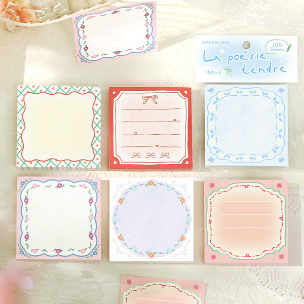 100PCS Cute Diary series note paper