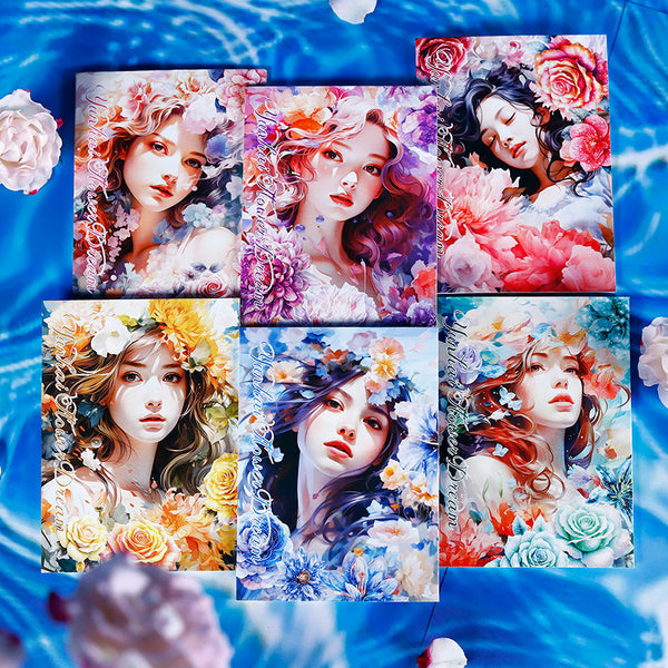 15PCS Cloud sea flower dream series sticker