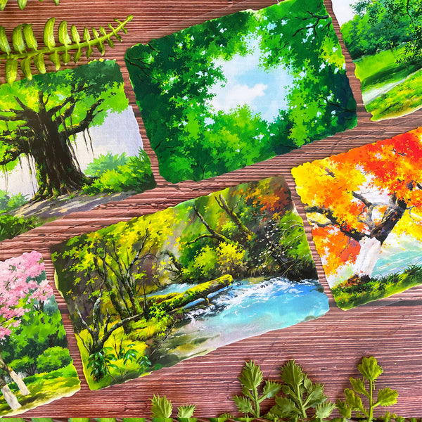 8cm*180cm Trees swaying in summer Washi/PET Tape