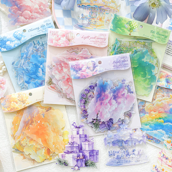 15PCS Floating dream cloud series sticker