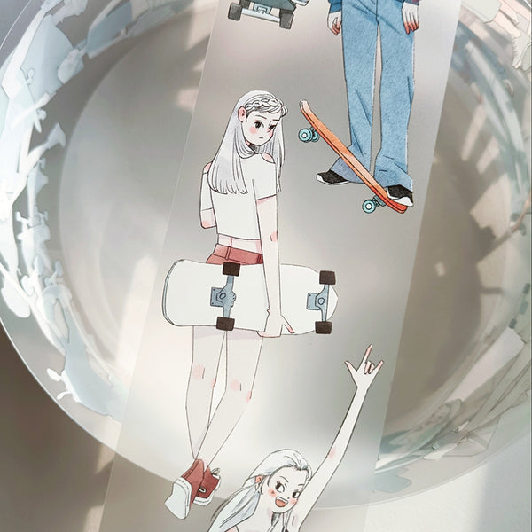 Whole Roll 5cm*6m Skater girl Washi/PET Tape