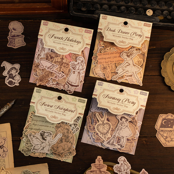 30PCS Pen Tip Flowing Years Series sticker