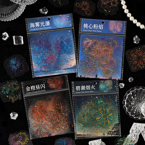 15PCS Splendid Fireworks Painting Series sticker