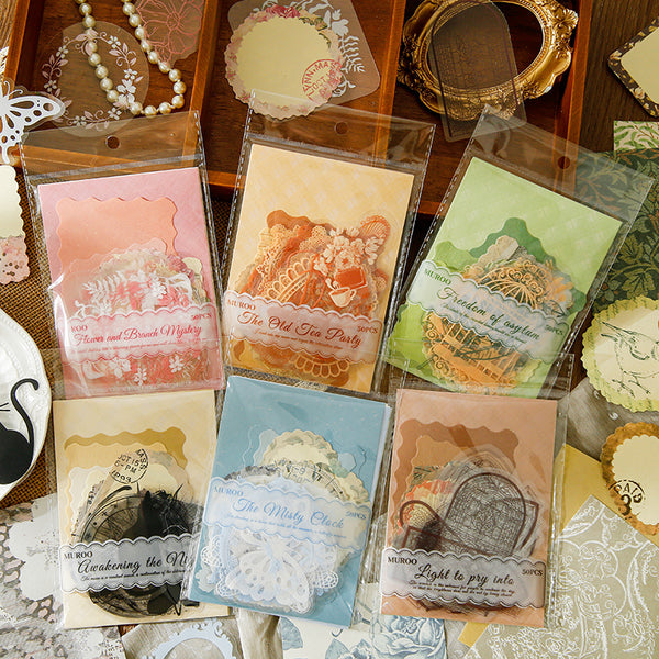 50PCS Vintage spread series material paper set