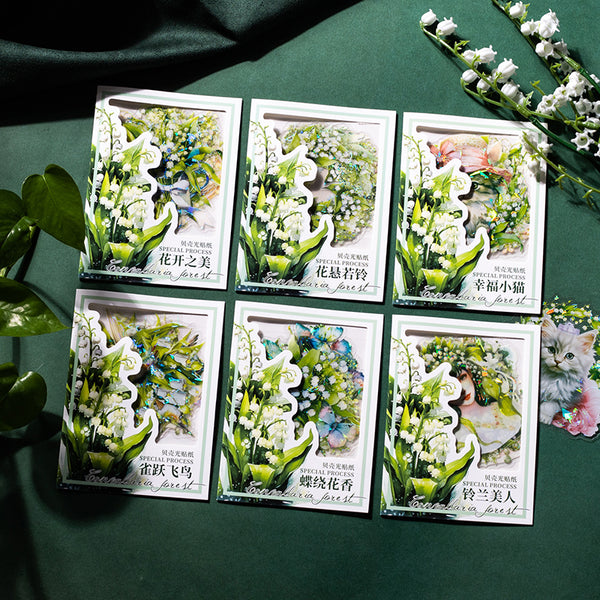 5PCS Lily of the Valleyシリーズステッカー
