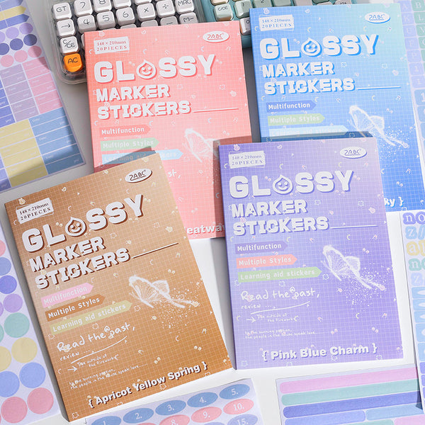 20PCS Gloss mark series sticker book