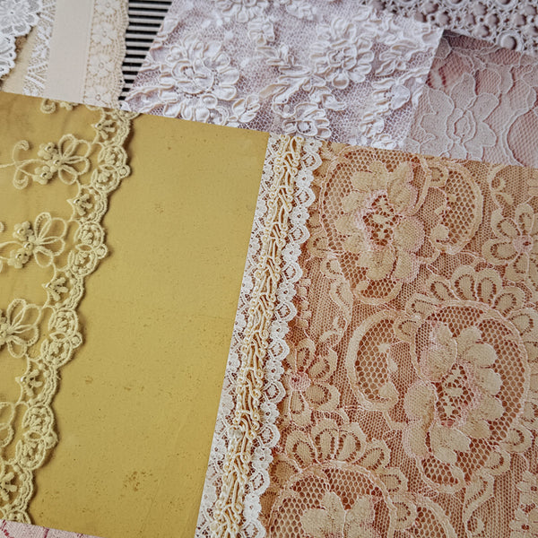 12PCS Vintage lace background paper