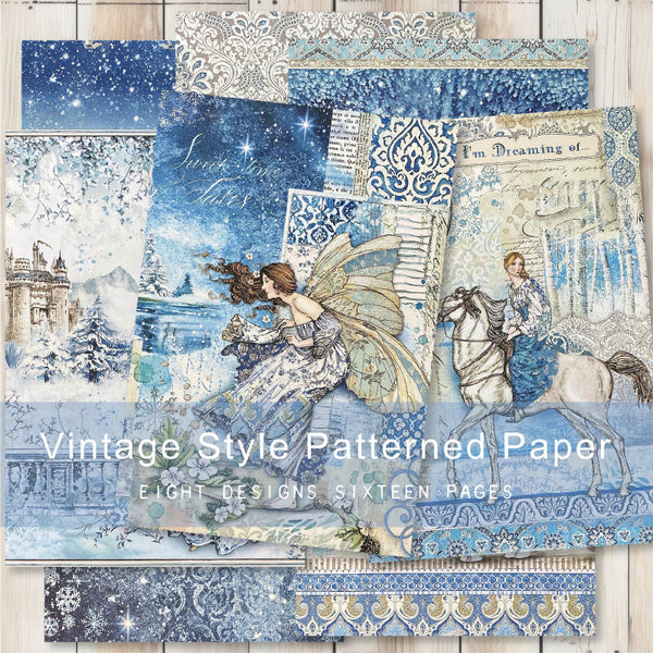 16PCS Winter scenes background paper