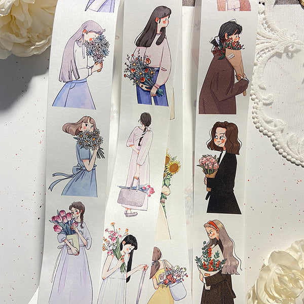 Whole Roll 4.5cm*10m Days with flowers Washi/PET Tape
