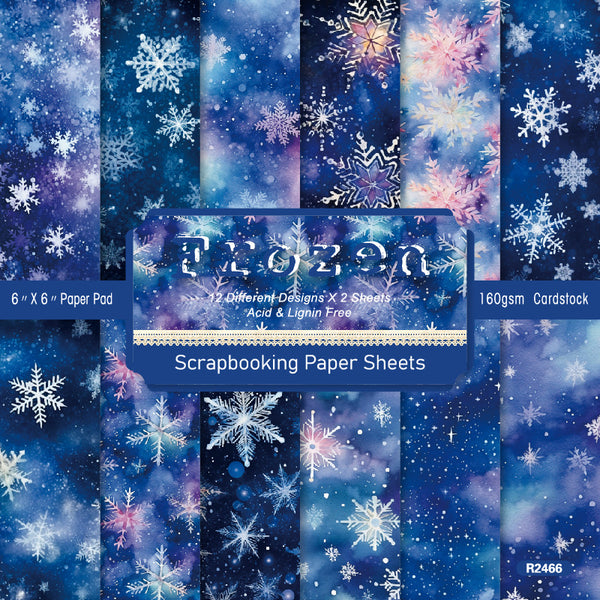 24PCS Frozen background paper