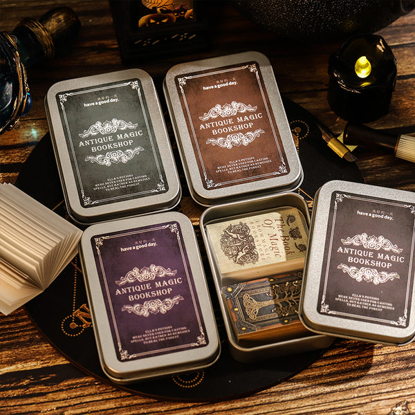 100PCS Antique Magic Bookshop Series material paper