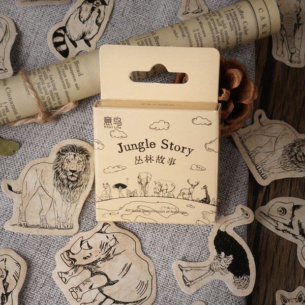 46PCS Jungle story series sticker