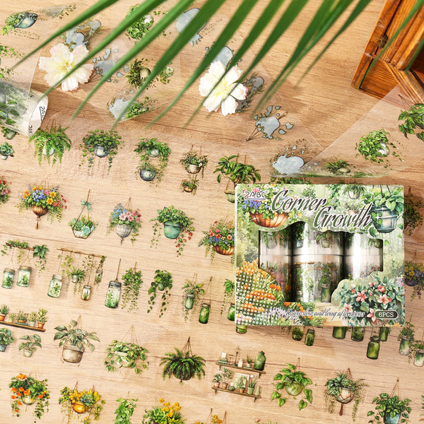 Spring in Corner Series Die Cutting PET Tape Set