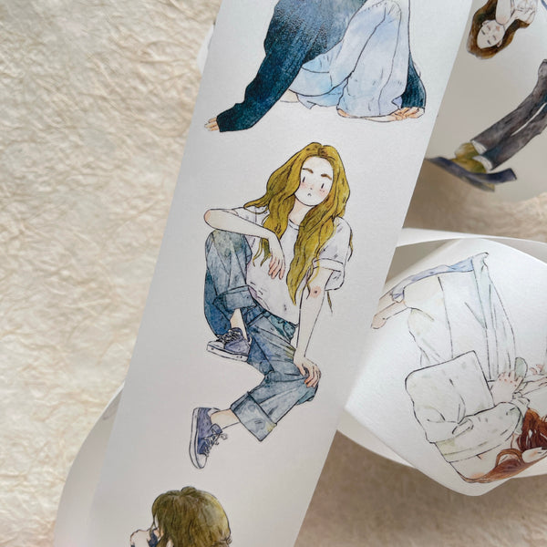 6cm*333cm Closing time Die Cutting Washi/PET/Fog PET Tape