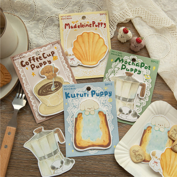 30PCS Dog Cafe Series note paper