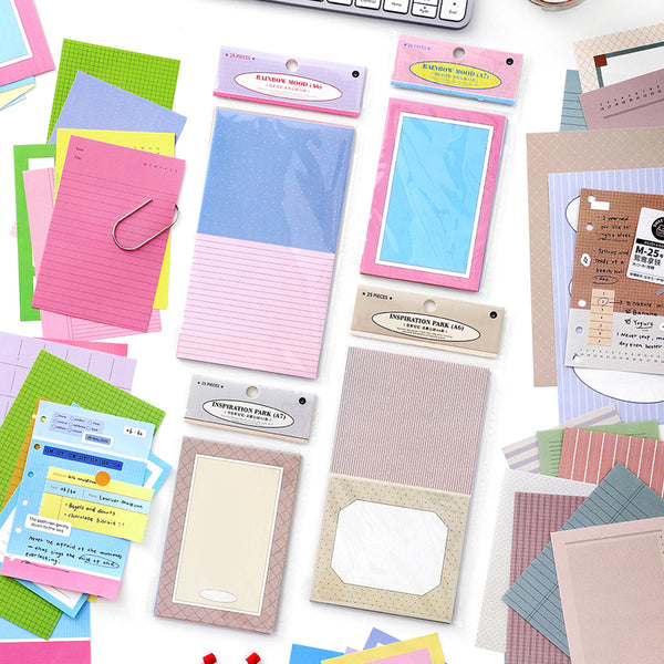 25PCS Color Memory Series note paper