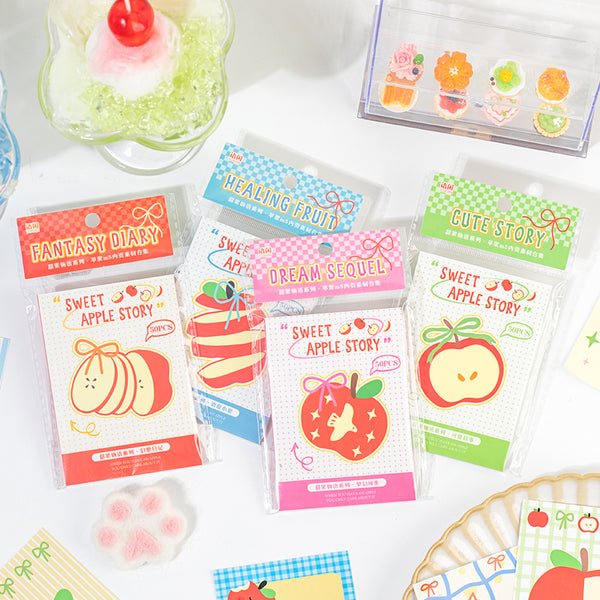 50PCS Sweet Fruit Story Series material paper