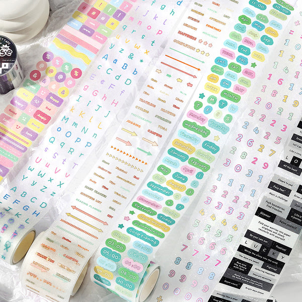 Happy letters pasting series Die Cutting Flash PET Tape