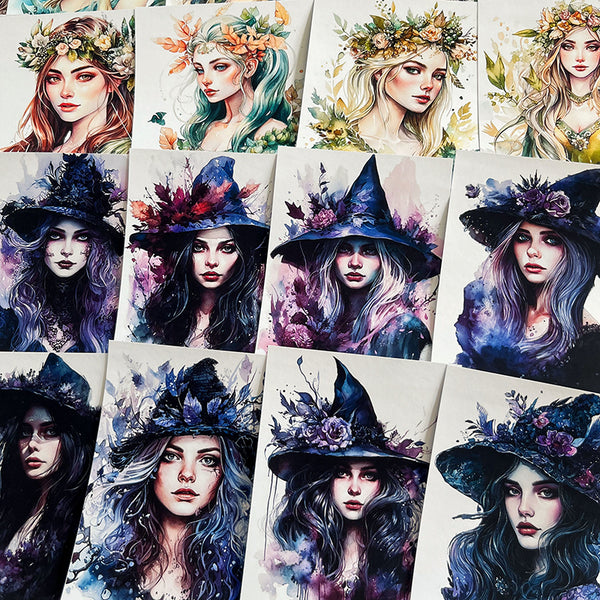 24PCS Fairy witch material paper