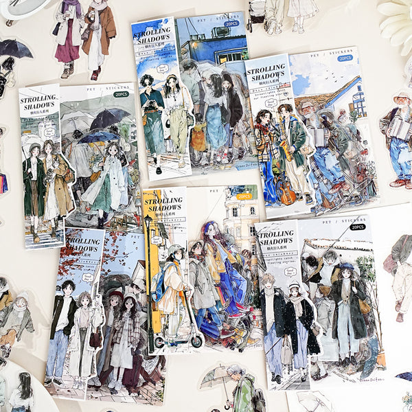 20PCS Firework Pedestrians Series sticker