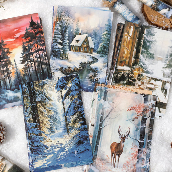 30PCS Winter Thoughts Series material paper