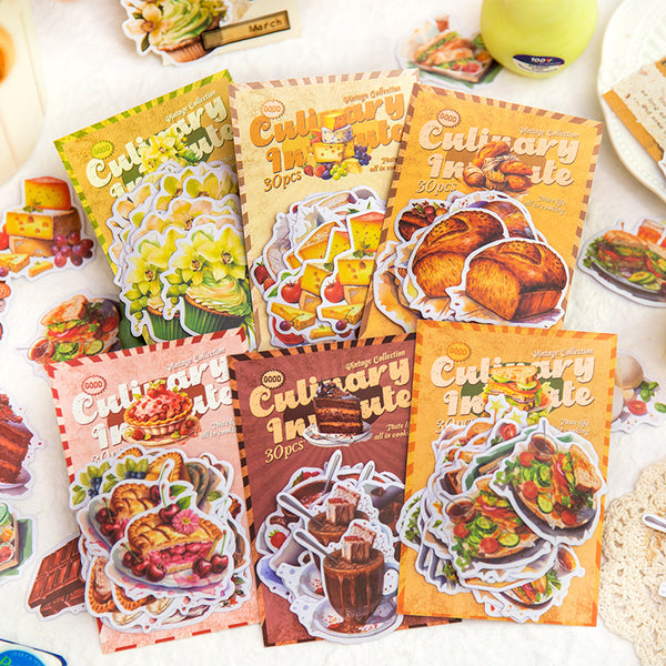 30PCS Food Academy Series sticker